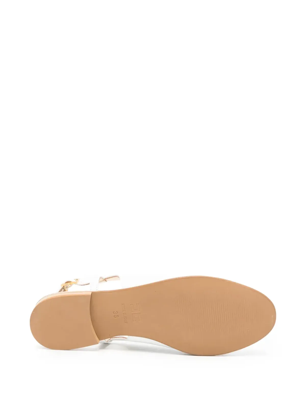 Elisabetta Franchi Kids logo-detail flat pumps - White - 画像4