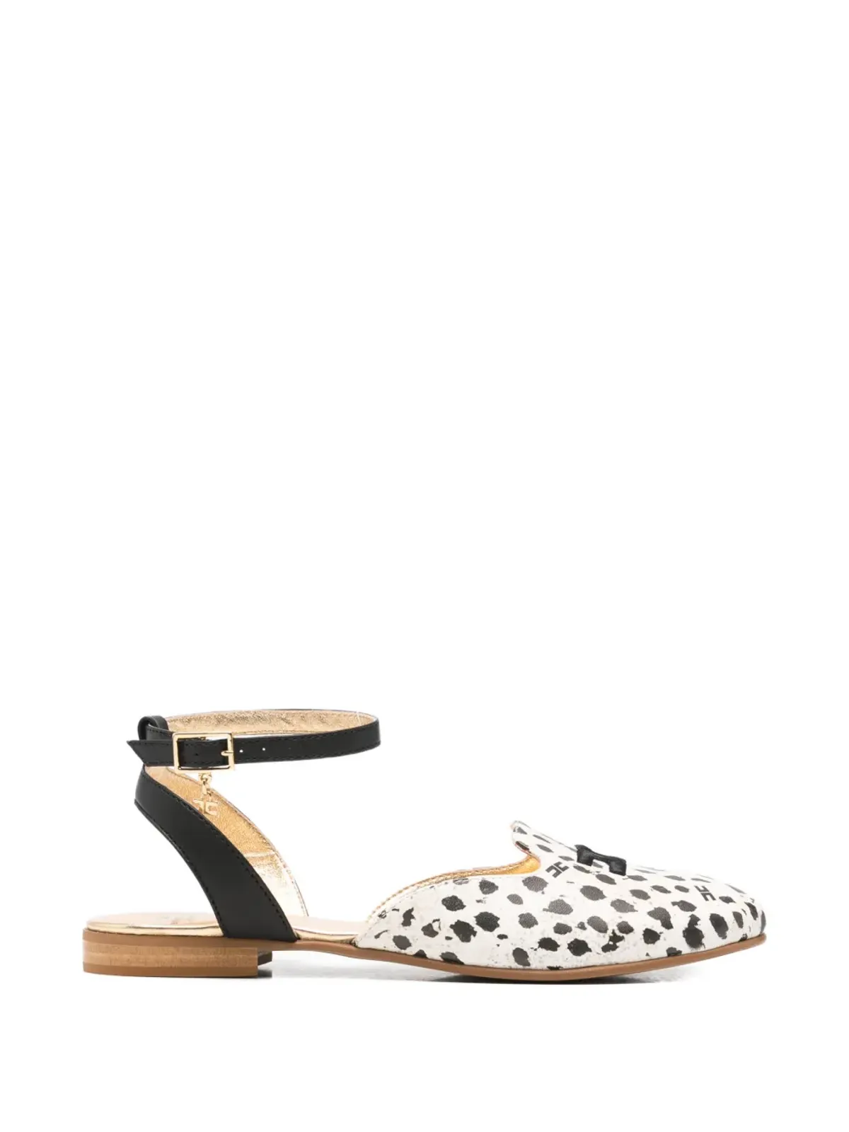 Elisabetta Franchi Kids アンクルストラップ フラットパンプス - 画像1