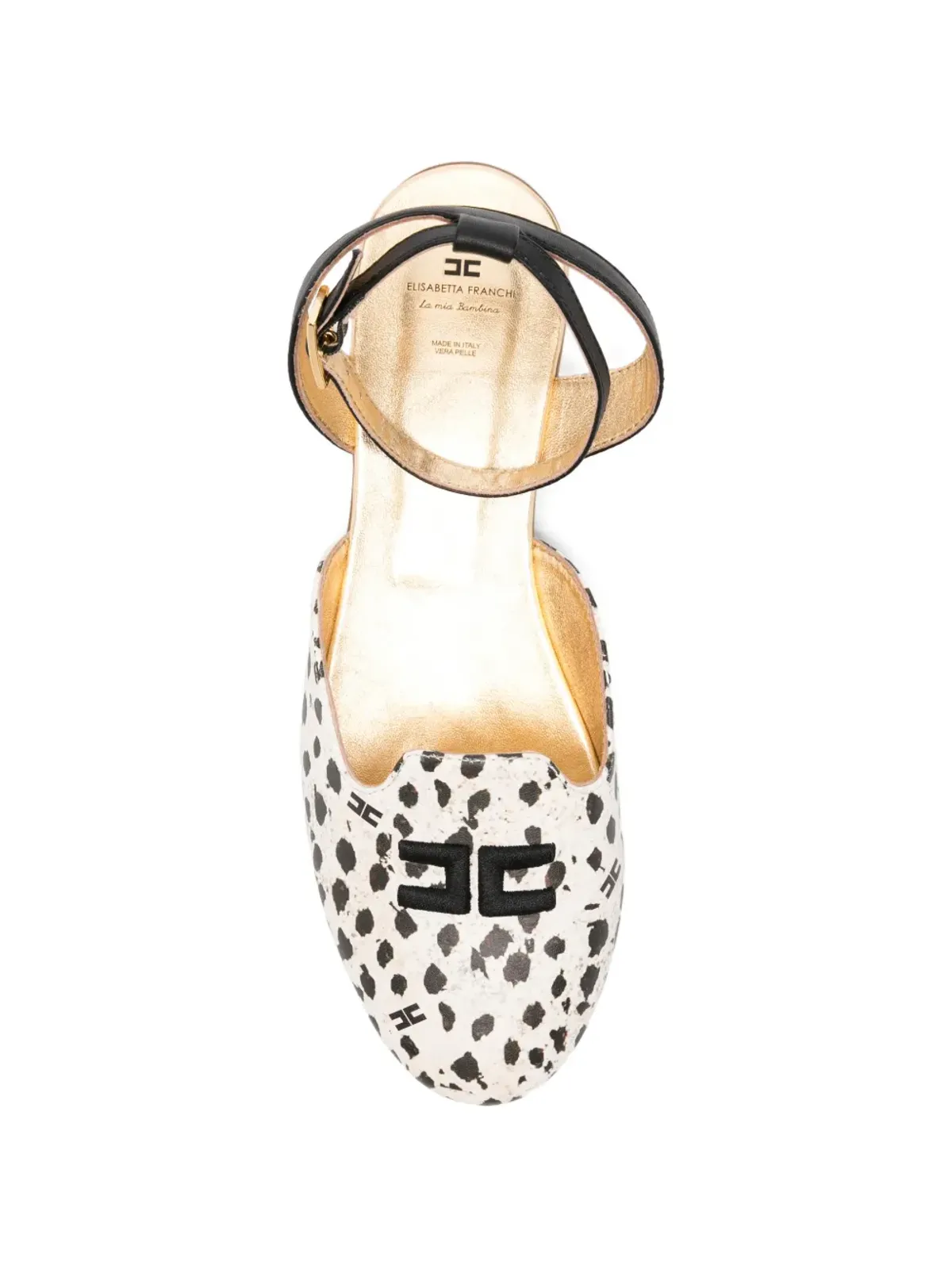 Elisabetta Franchi Kids アンクルストラップ フラットパンプス - 画像3