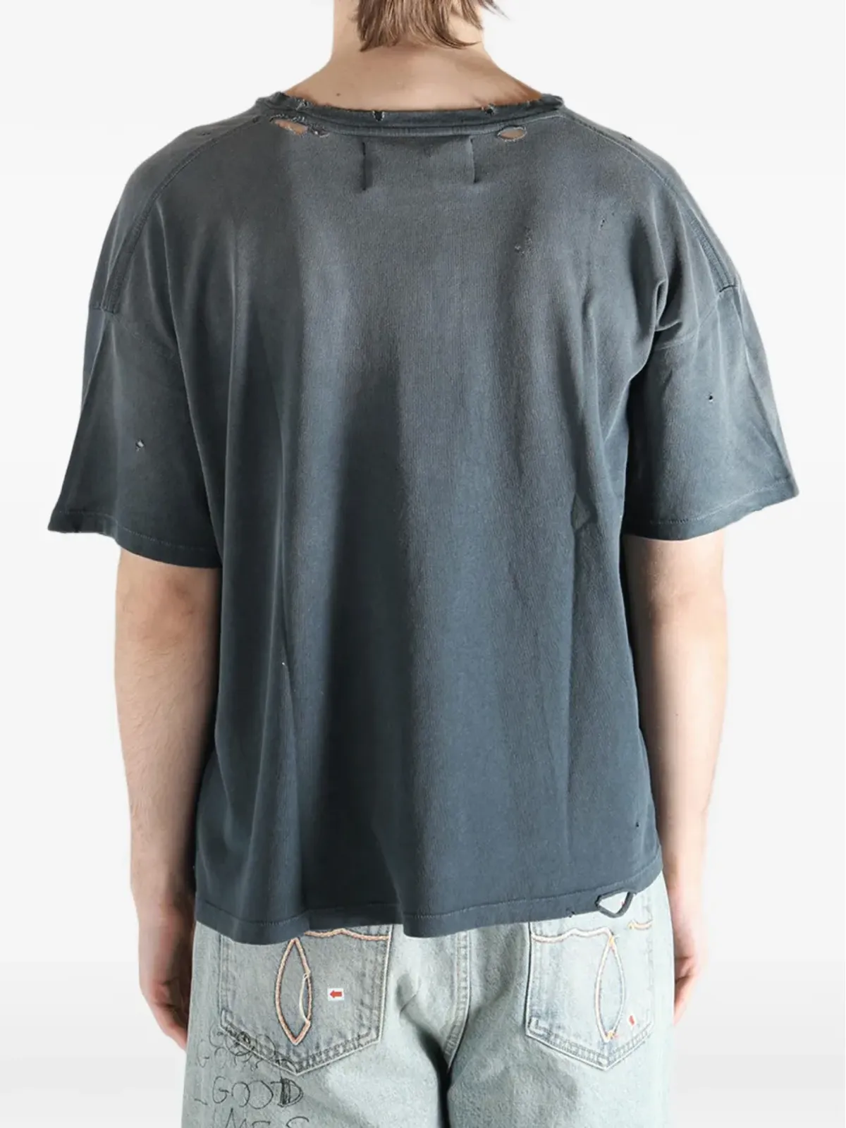 PALY HOLLYWOOD ダメージ加工Tシャツ グレー - 画像5