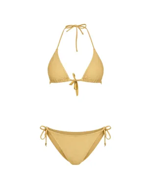 BANANA MOON Cricomassa Glitterwave tie-fastening two-piece bikini - Gold - サムネイル1