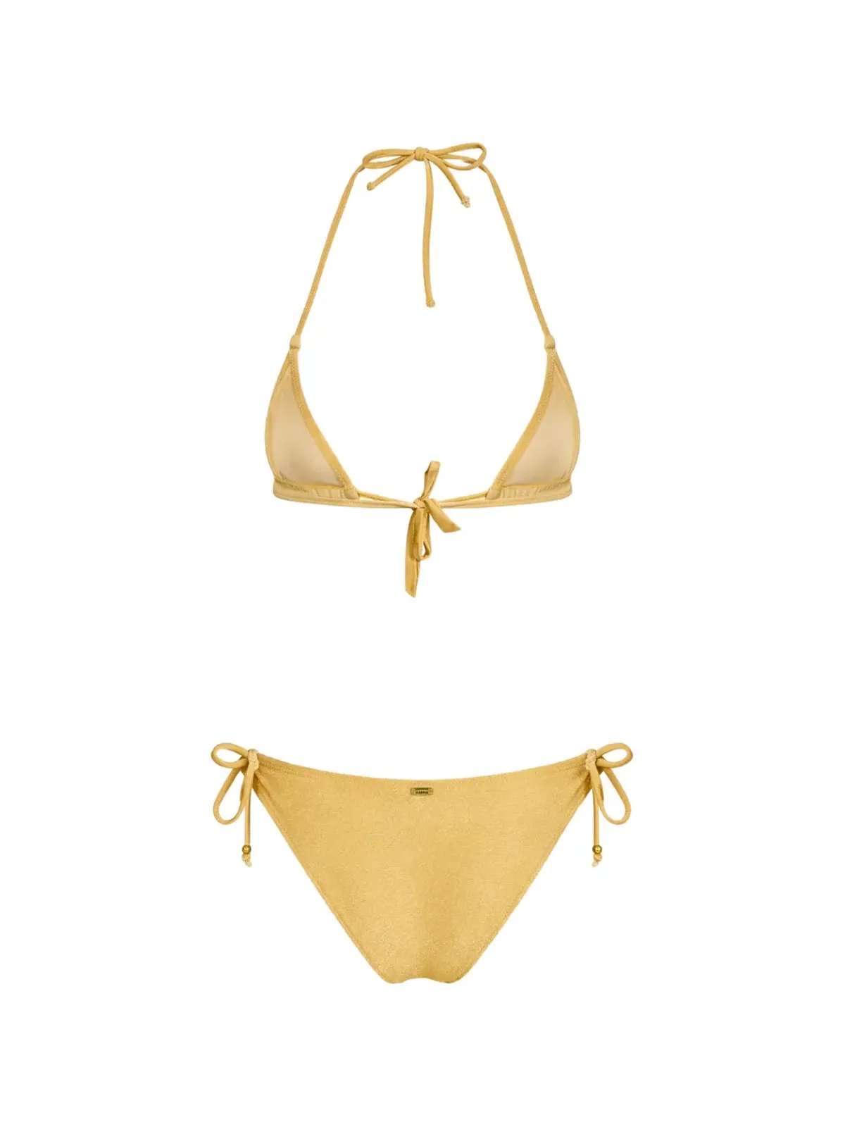 BANANA MOON Cricomassa Glitterwave tie-fastening two-piece bikini - Gold - 画像2