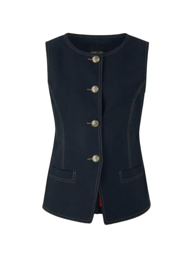 MARCCAIN MARCCAIN ボタン付きウェストコート ブルーの商品画像