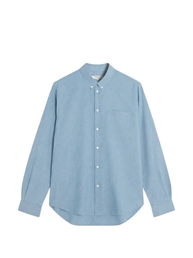 Maison Kitsuné Maison Kitsuné ポケット刺繍シャツ - ブルーの商品画像