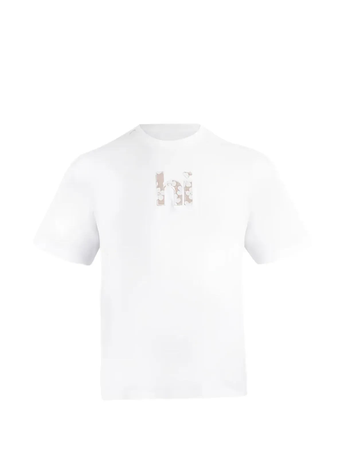 Maison hideout 花のアップリケTシャツ - 画像1