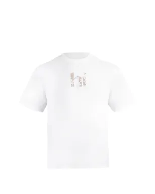 Maison hideout 花のアップリケTシャツ - サムネイル1