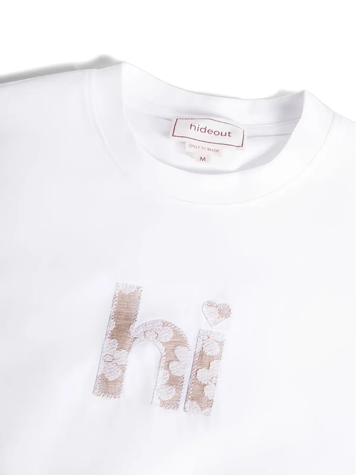 Maison hideout 花のアップリケTシャツ - 画像5