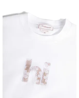 Maison hideout 花のアップリケTシャツ - サムネイル5
