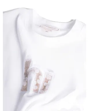 Maison hideout 花のアップリケTシャツ - サムネイル4