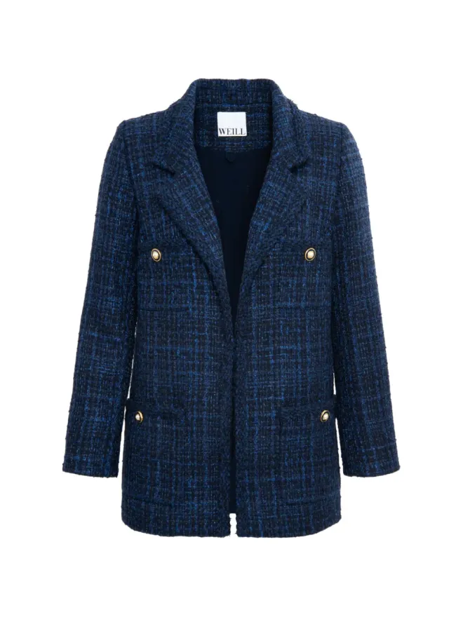 WEILL PARIS WEILL PARIS ツイード トリムディテール ブレザーの商品画像
