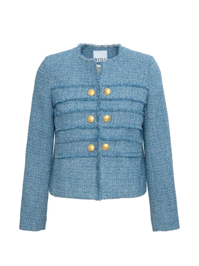 WEILL PARIS WEILL PARIS フリンジ付きツイードジャケット ブルーの商品画像
