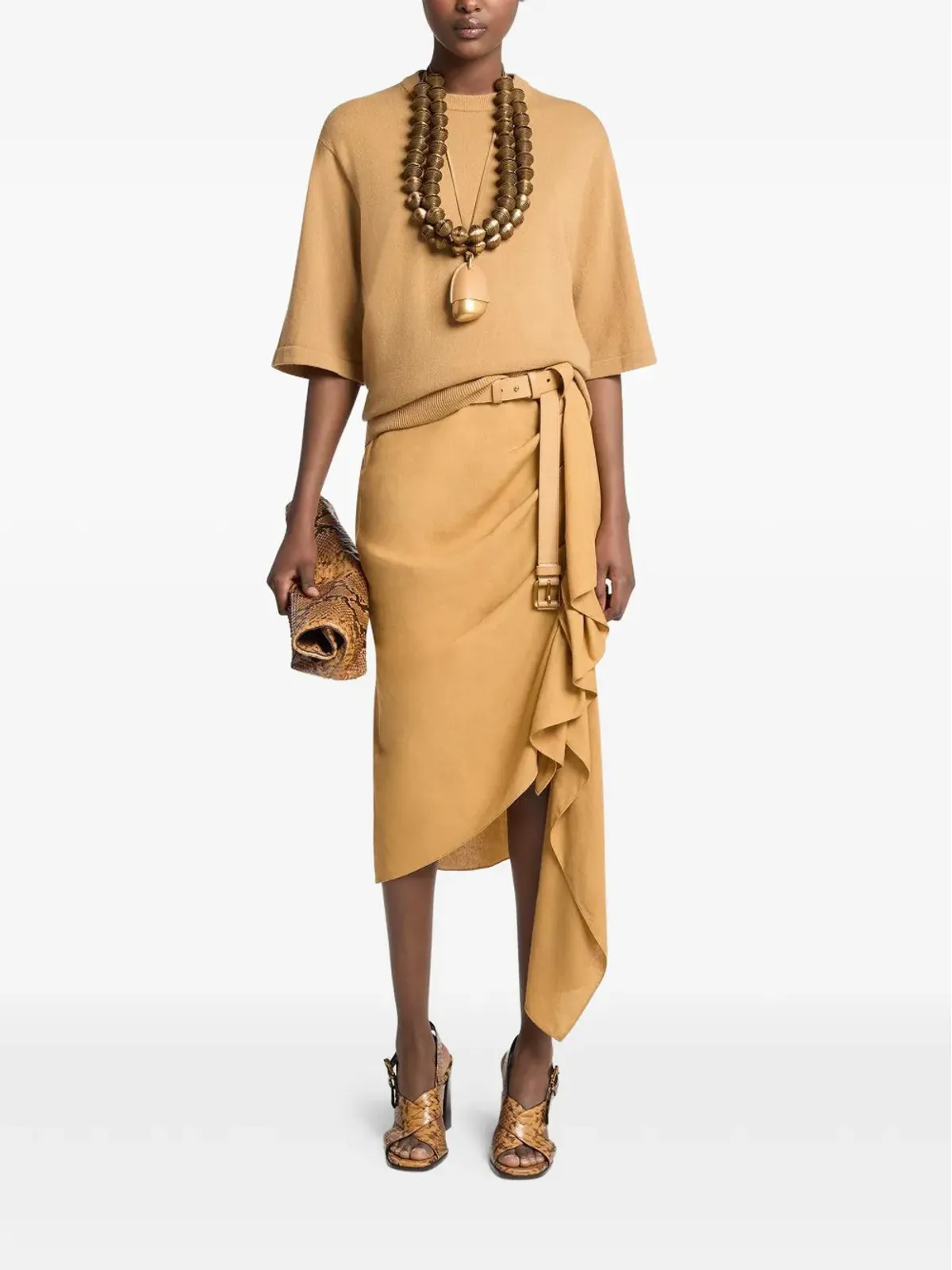 Michael Kors Collection カスケードフリルミディスカート - 画像2