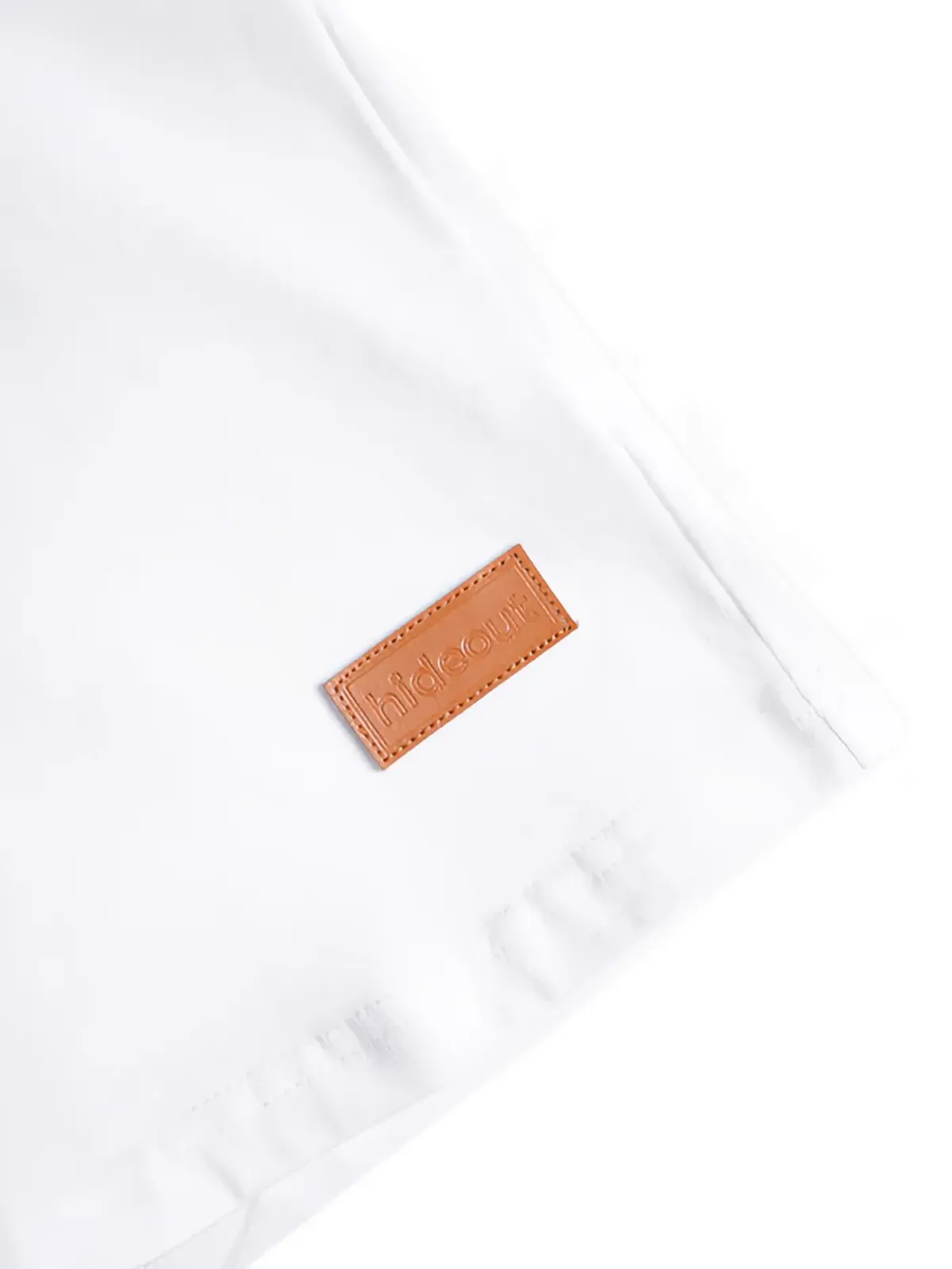 Maison hideout 花レザーパッチTシャツ ホワイト - 画像5