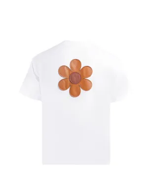 Maison hideout 花レザーパッチTシャツ ホワイト - サムネイル4