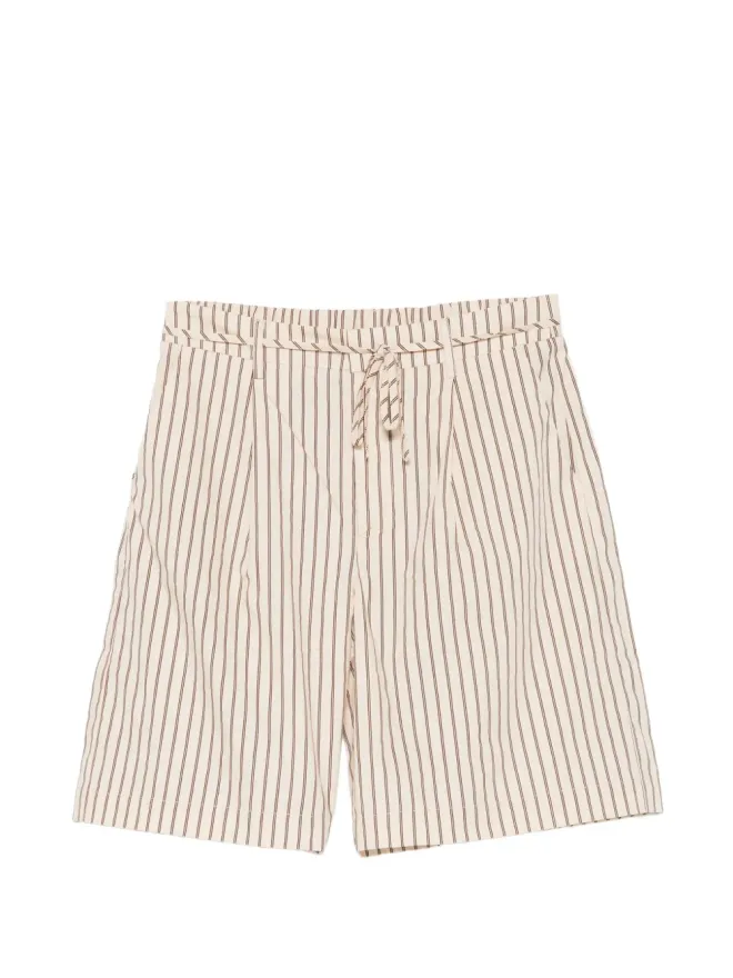 YERSE YERSE ストライプ柄ドローストリングショーツの商品画像