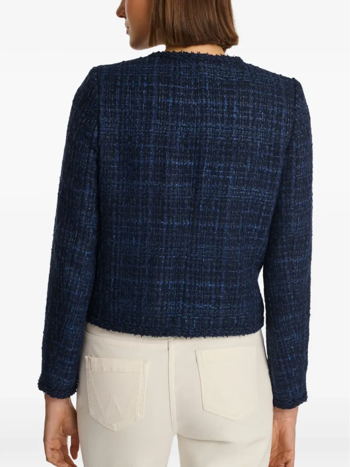 WEILL PARIS braided-trim tweed jacket - Blue - 画像5