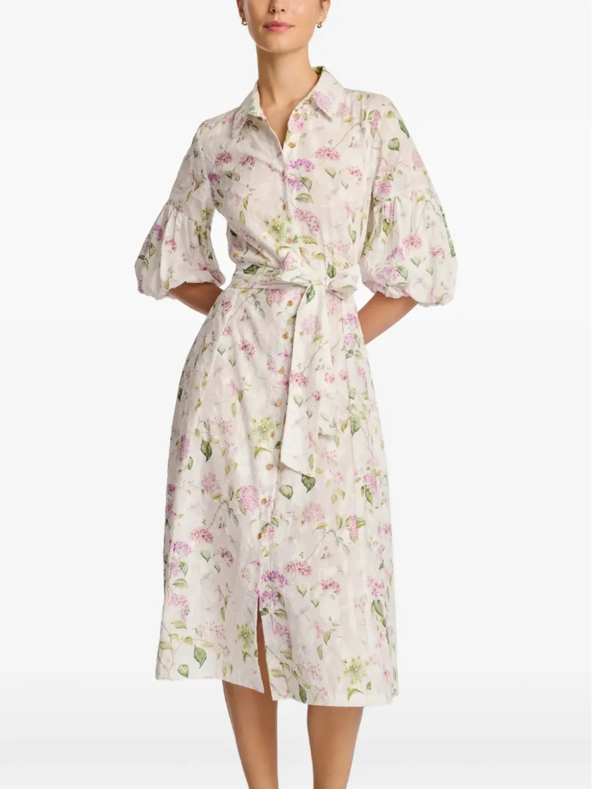 WEILL PARIS 柄入りコットンシャツドレス - 画像3