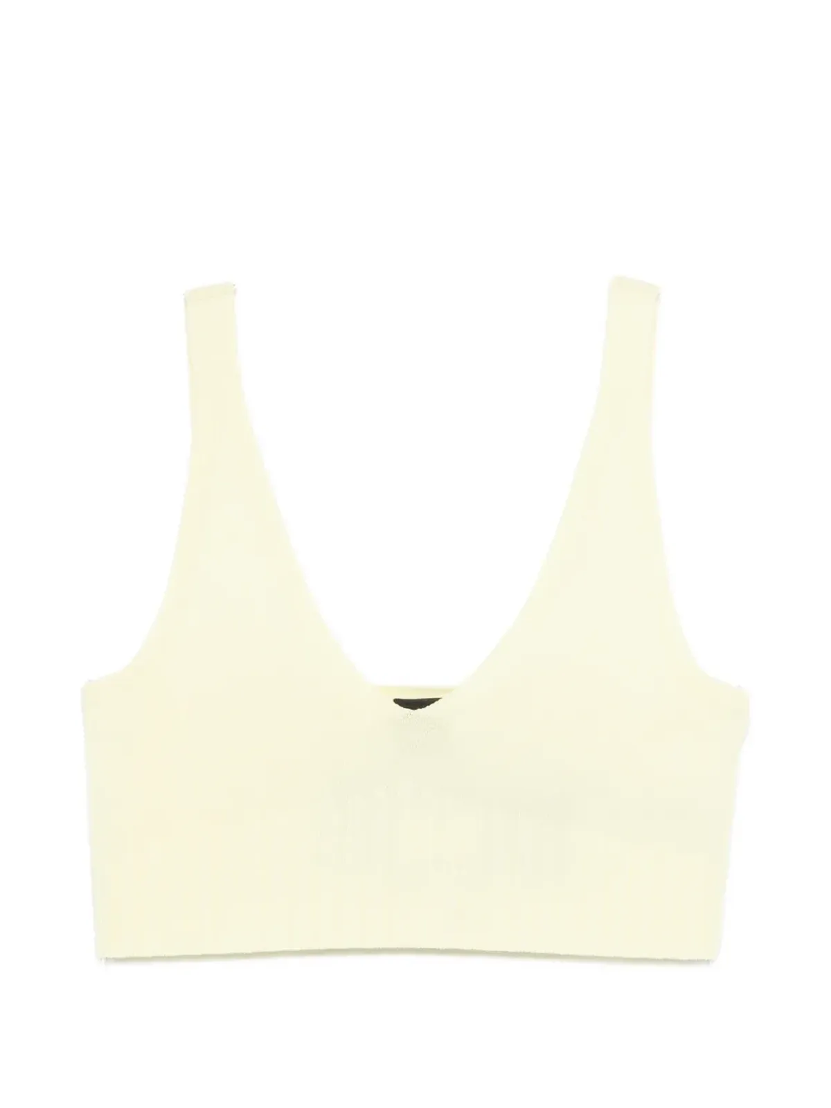 Alphatauri V-neck ribbed top - Yellow - 画像1