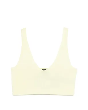 Alphatauri V-neck ribbed top - Yellow - サムネイル1