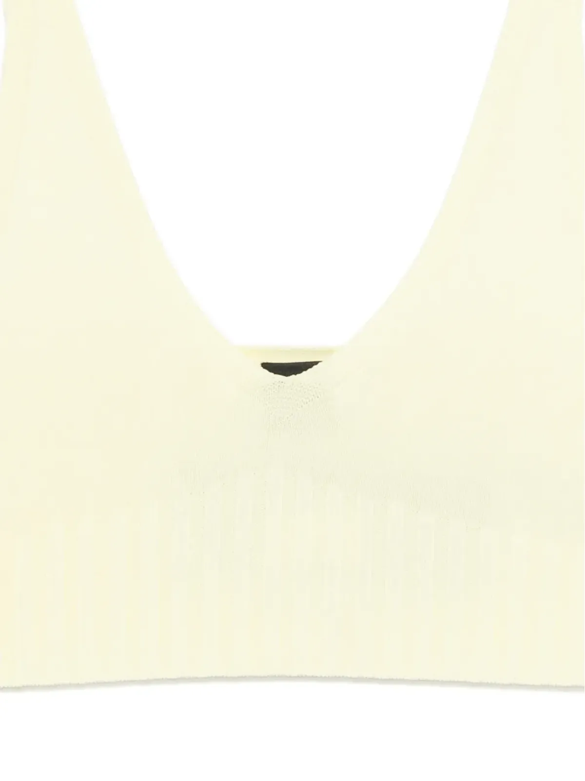 Alphatauri V-neck ribbed top - Yellow - 画像3