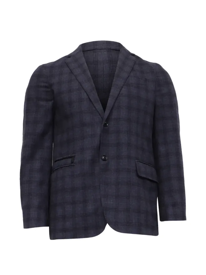 Ermenegildo Zegna Vintage Ermenegildo Zegna Vintage チェック柄シングルブレストブレザーの商品画像