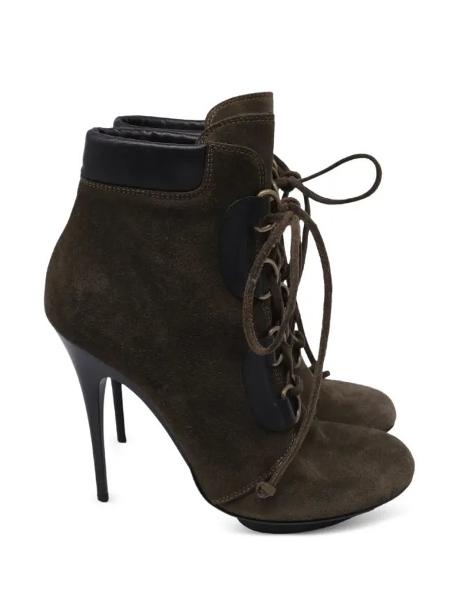 Giuseppe Zanotti Vintage Giuseppe Zanotti Vintage ピープトゥ レースアップ アンクルブーツの商品画像