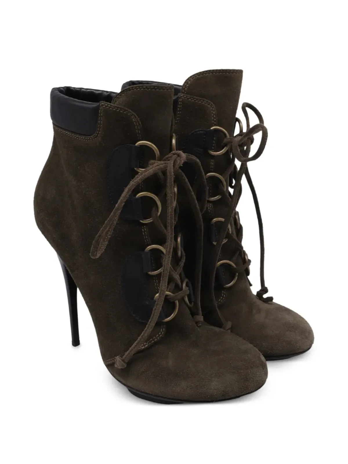 Giuseppe Zanotti Vintage ピープトゥ レースアップ アンクルブーツ - 画像2