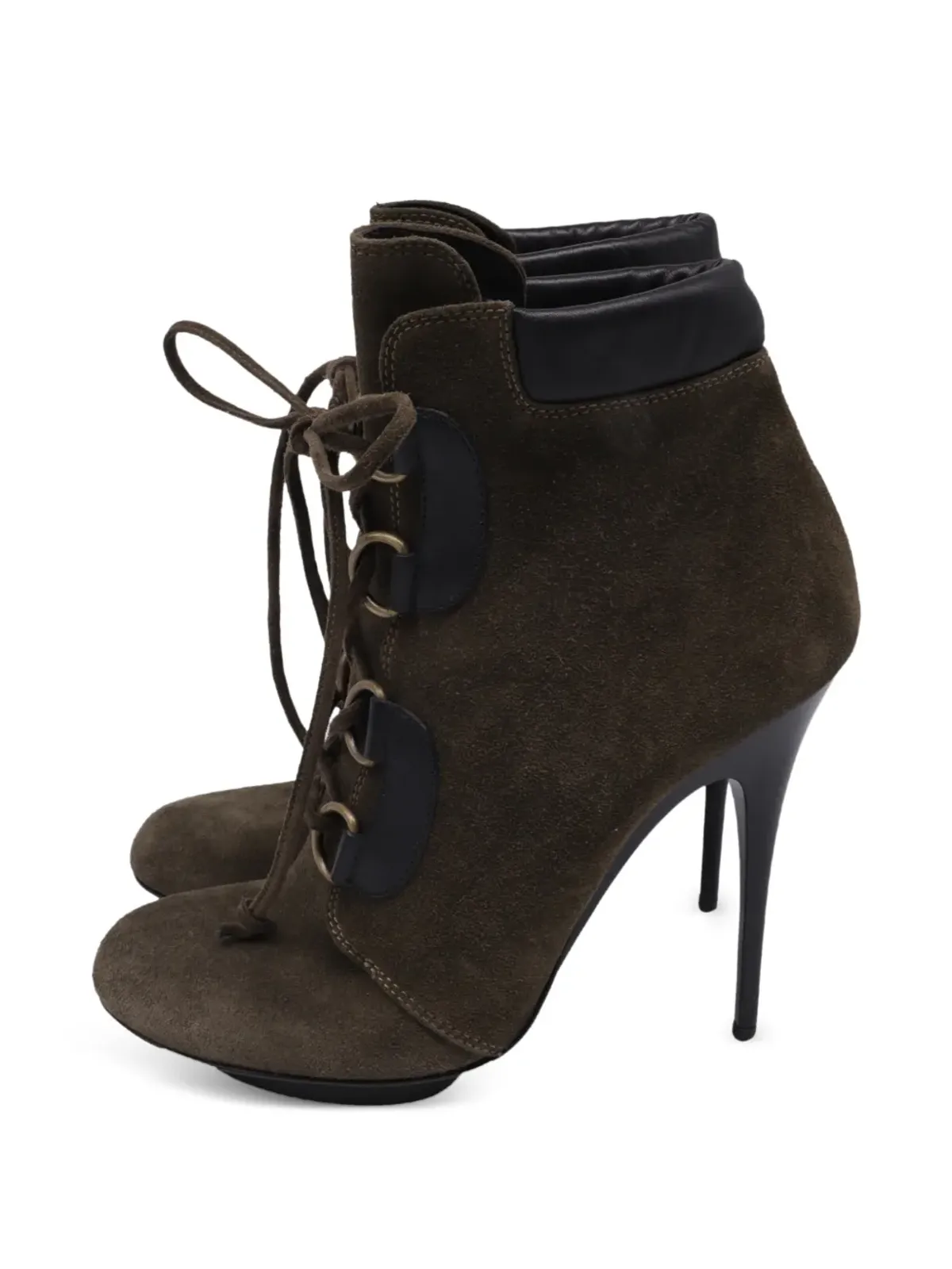 Giuseppe Zanotti Vintage ピープトゥ レースアップ アンクルブーツ - 画像3