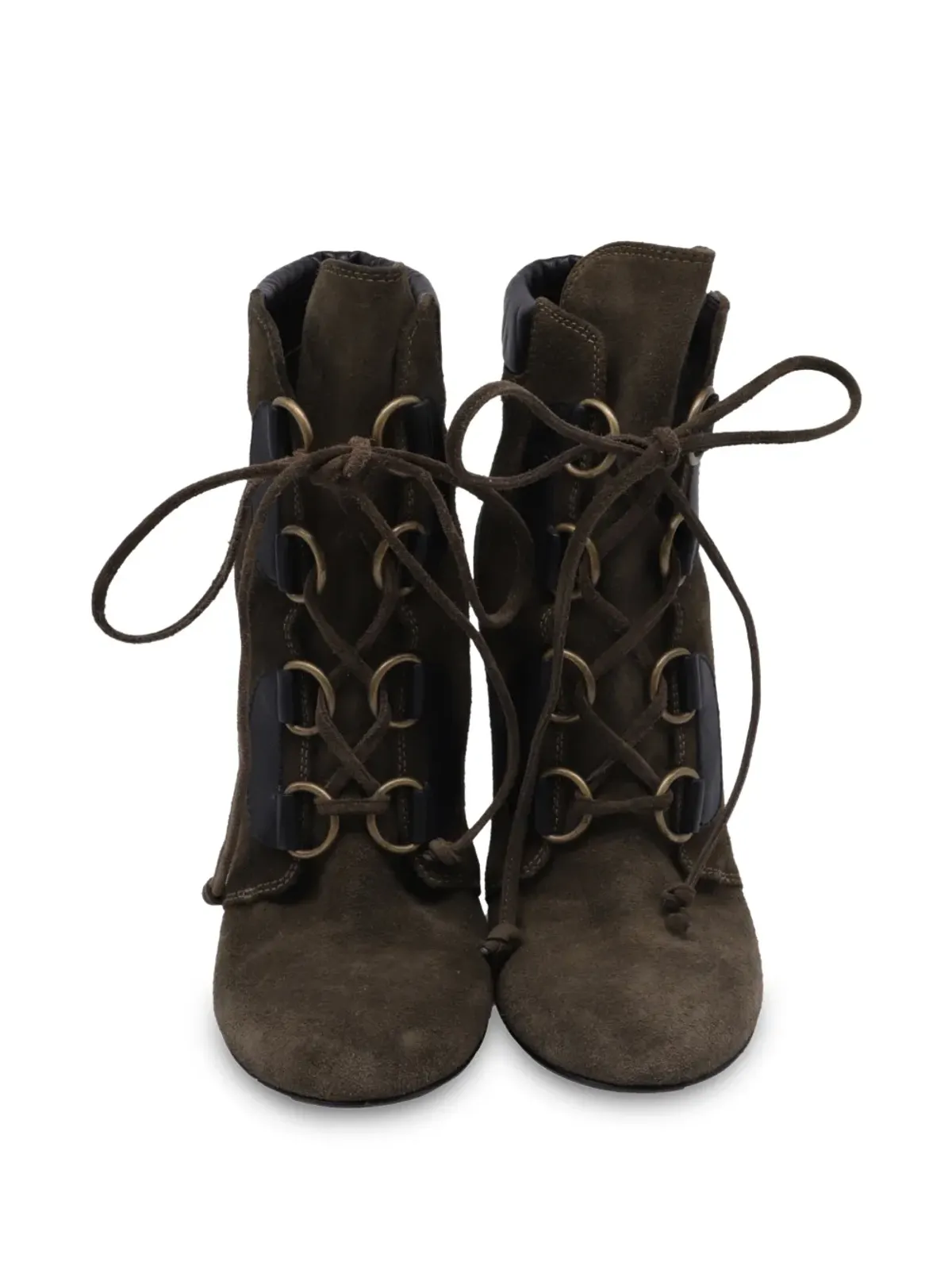 Giuseppe Zanotti Vintage ピープトゥ レースアップ アンクルブーツ - 画像4