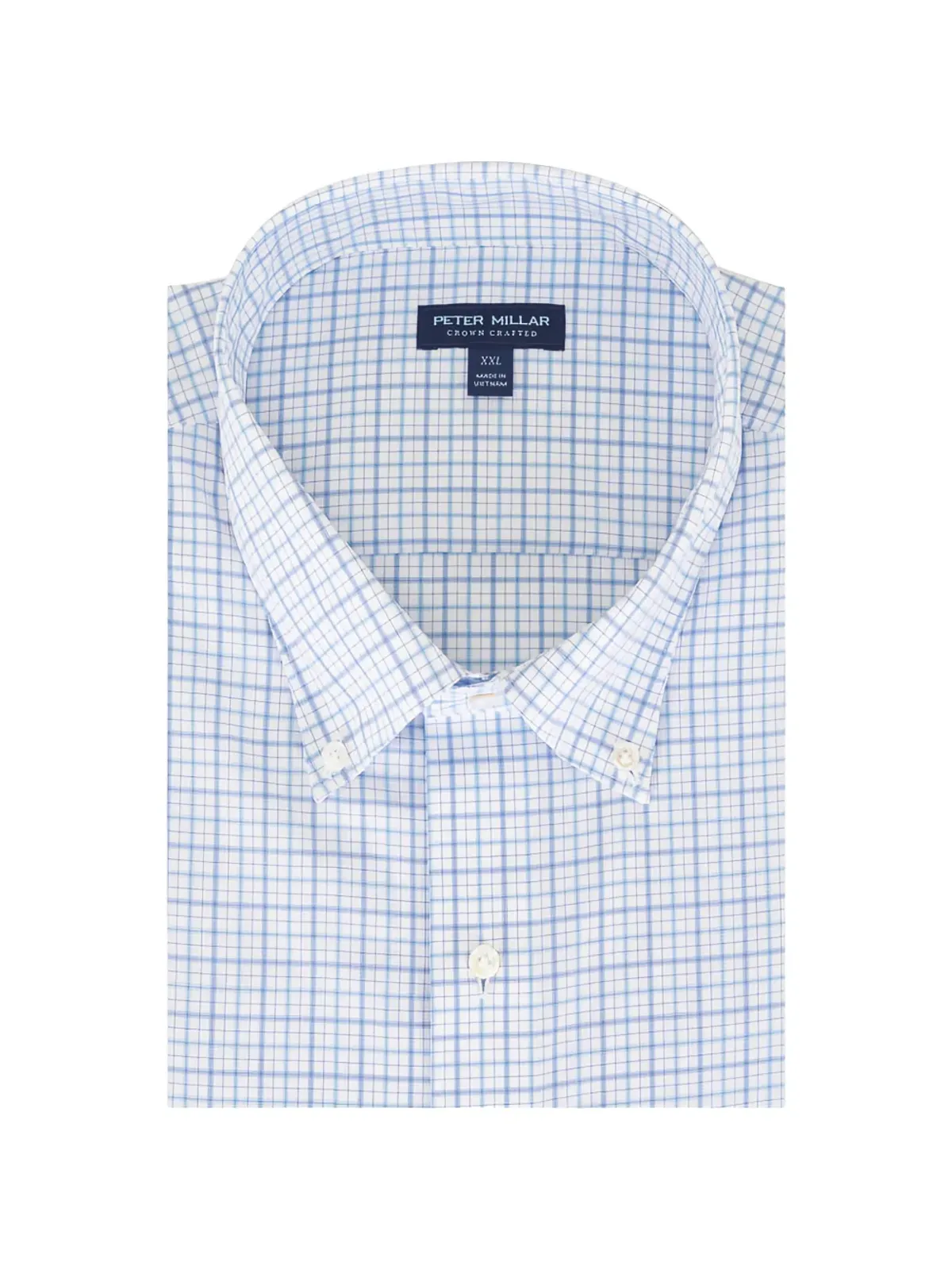 Peter Millar チェック柄 ポインテッドカラーシャツ - White - 画像1