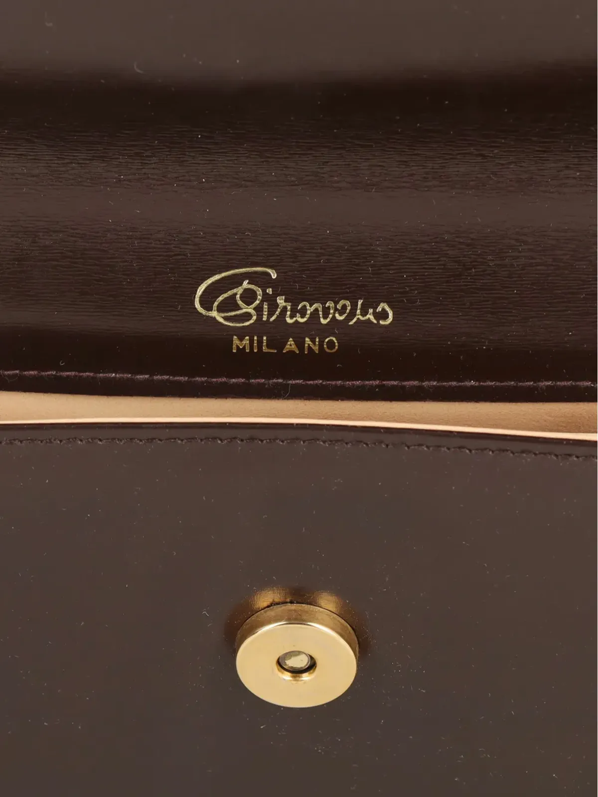 Pirovano Vintage ブラウンのフラップバッグ - 画像5