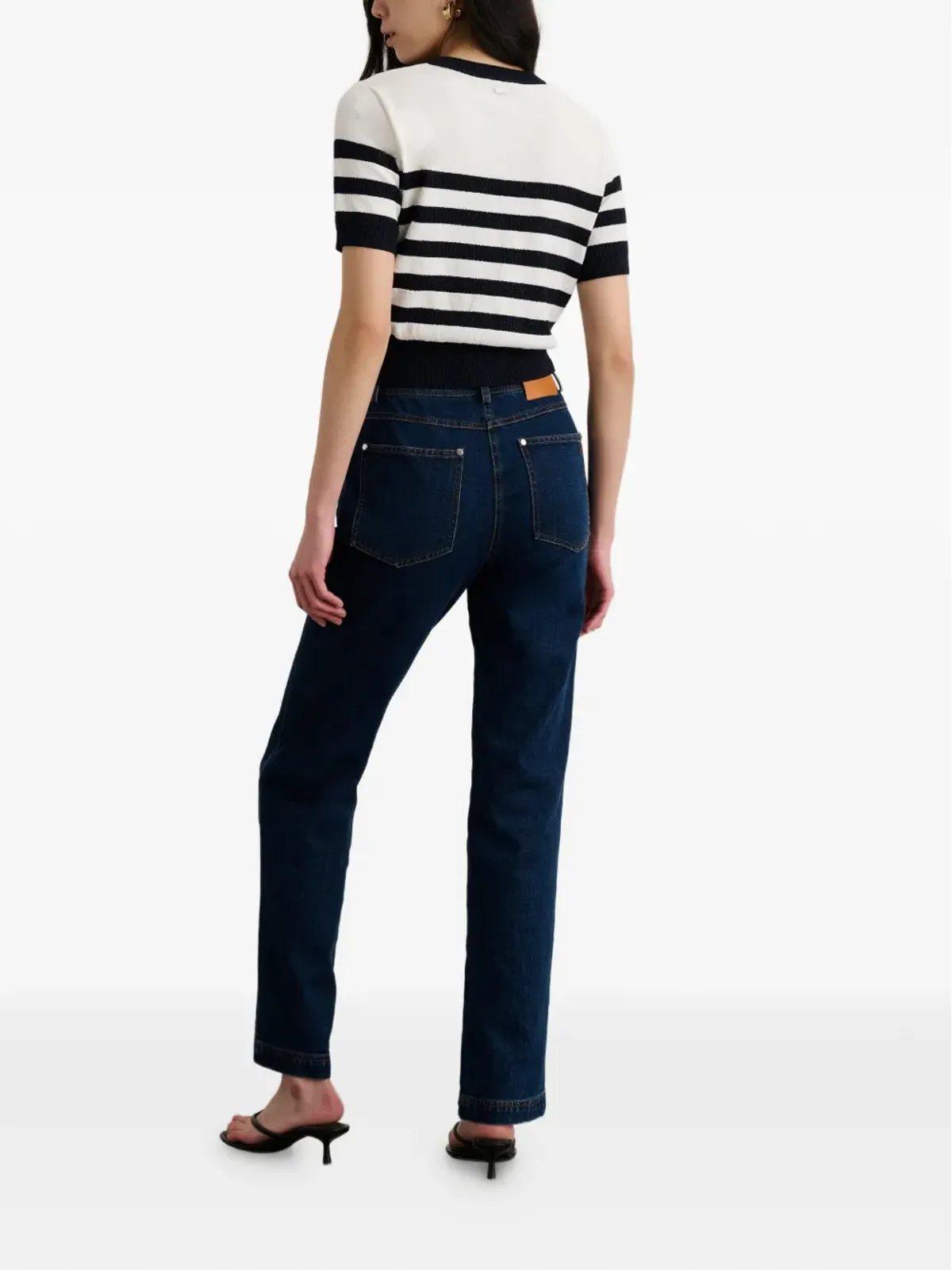 Toccin Velda ストライプ半袖セーター - 画像2