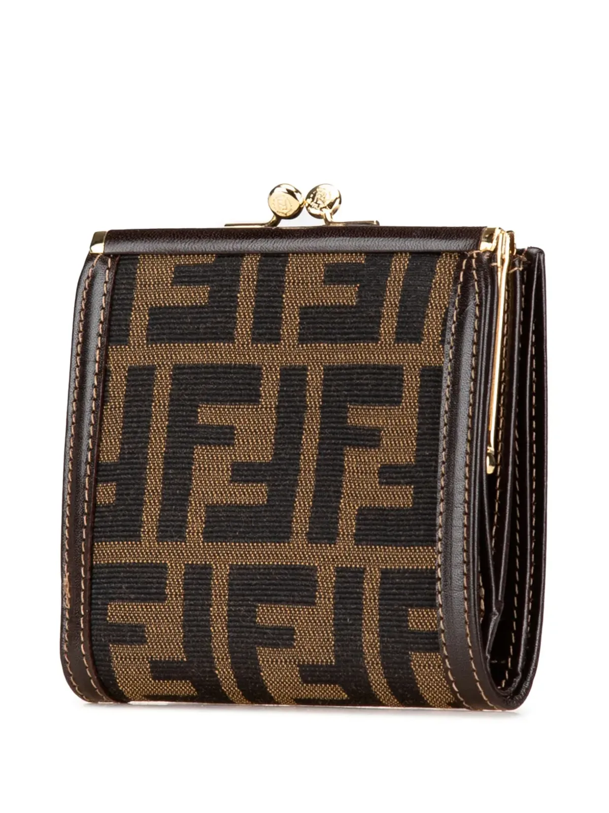 Fendi Pre-Owned Zucca キャンバス 二つ折り財布 - 画像2