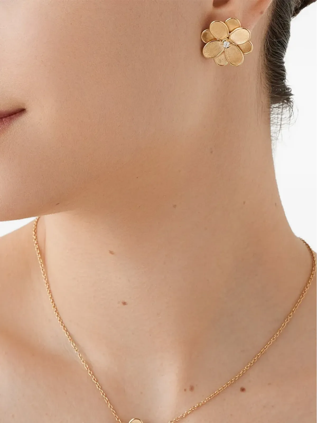Marco Bicego diamond flower stud earrings - Gold - 画像2