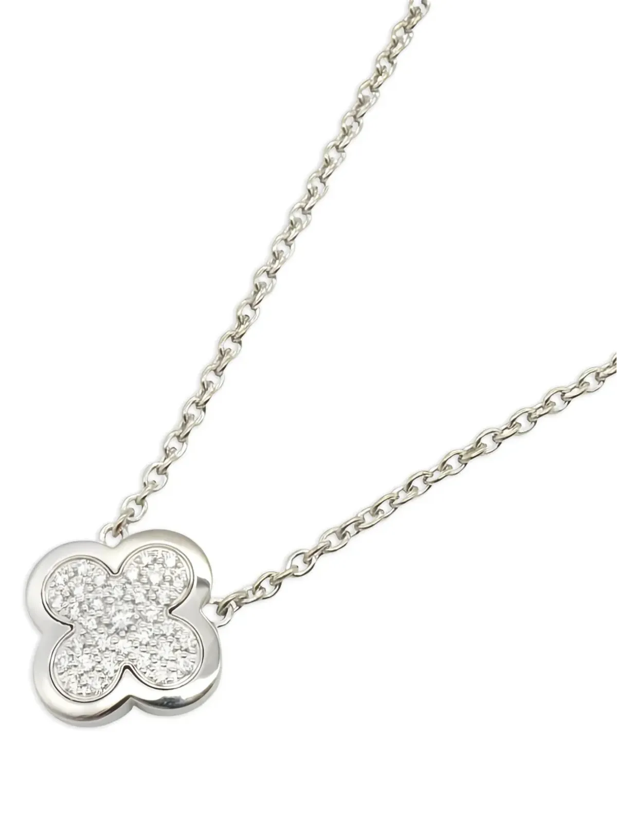 Van Cleef & Arpels Pre-Owned ビンテージ ピュア・アルハンブラ ダイヤモンド ネックレス - 画像2