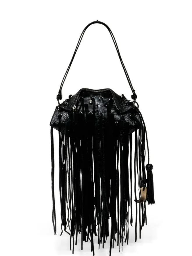 Alexander McQueen Alexander McQueen マンタ フリンジド クラッチバッグの商品画像