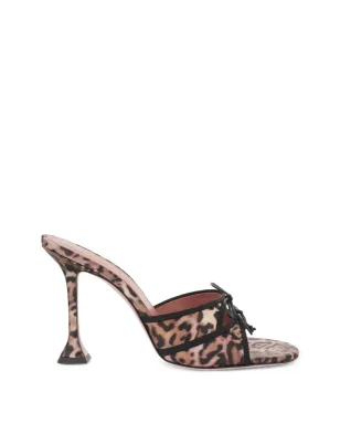 Amina Muaddi レオパード柄シルクヒールパンプス - サムネイル1