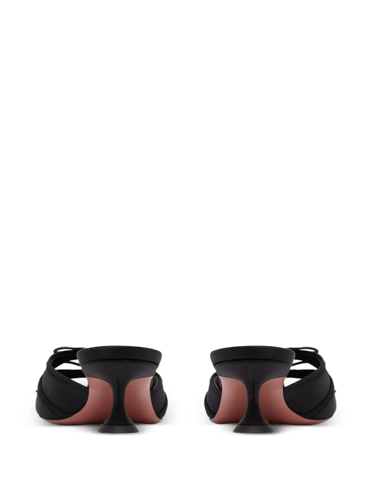Amina Muaddi Eleonora bow silk sandals - Black - 画像3