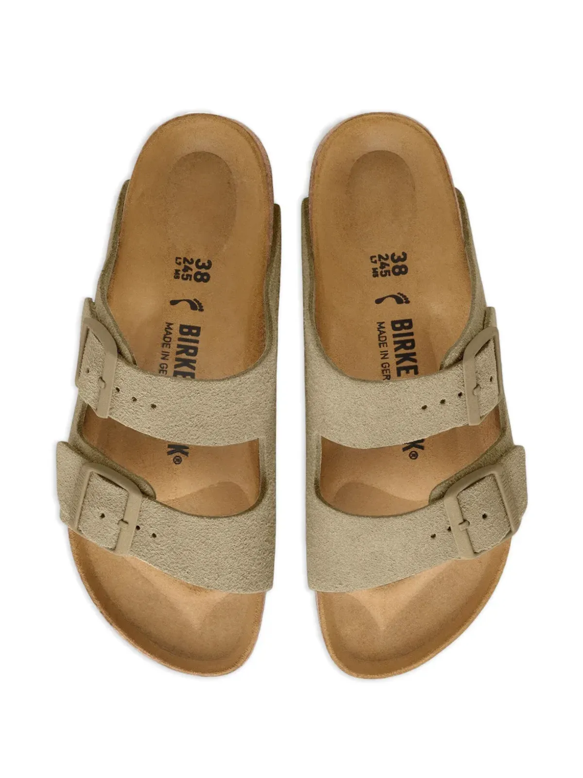 Birkenstock Kids アリゾナ バックル付き スエード サンダル - 画像4