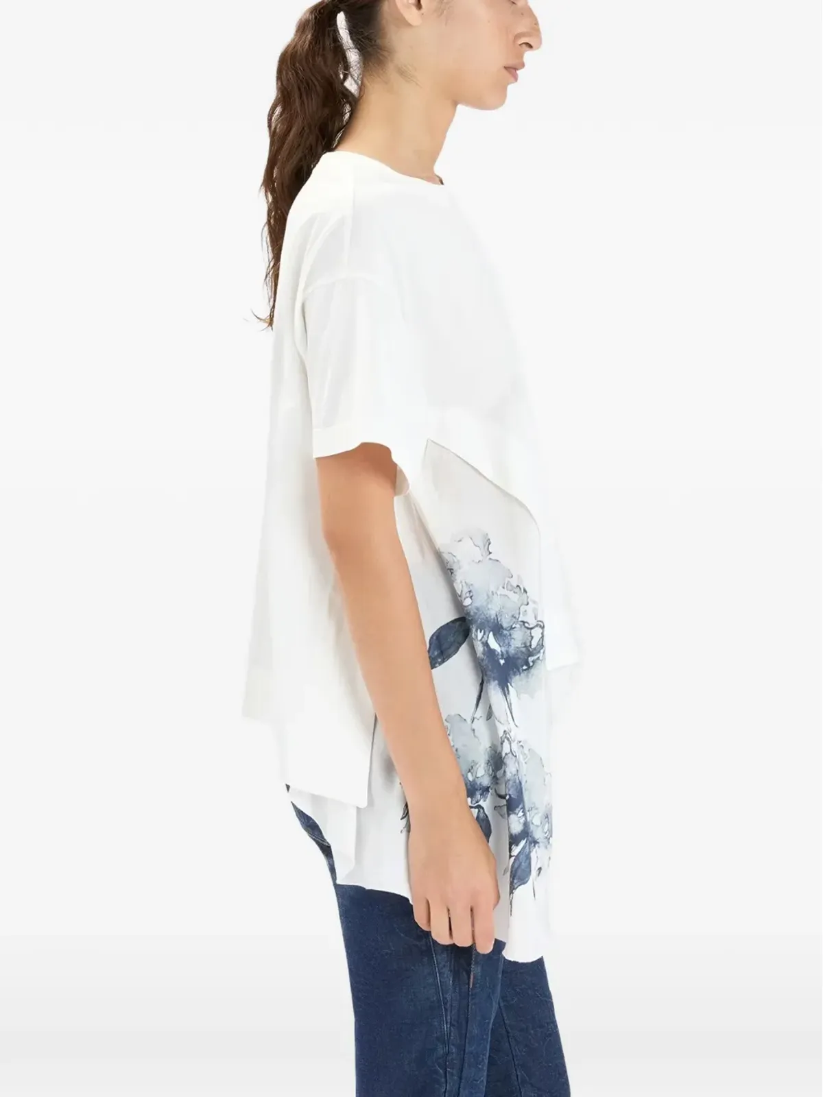 High レガッタ花柄プリントTシャツ - 画像3