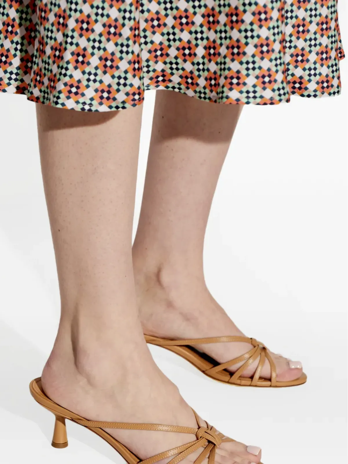 Aeyde nappa leather heeled mules - Neutrals - 画像5