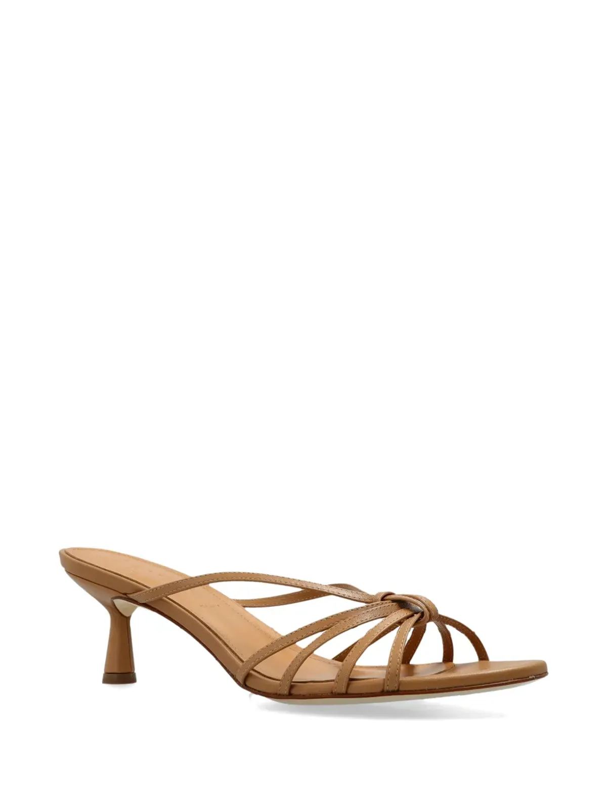 Aeyde nappa leather heeled mules - Neutrals - 画像2