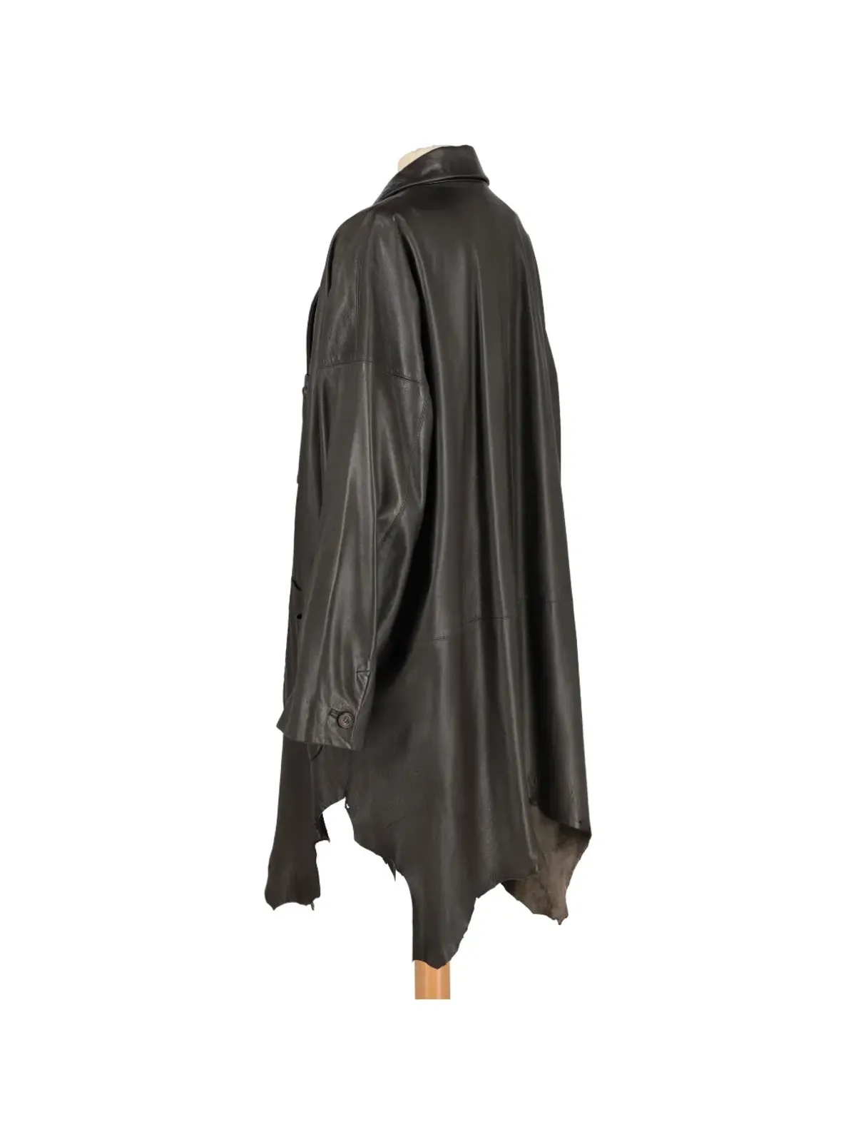 Issey Miyake Pre-Owned ボタン付きレザージャケット - 画像3