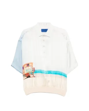 Mes Demoiselles プリントポロトップ - サムネイル1