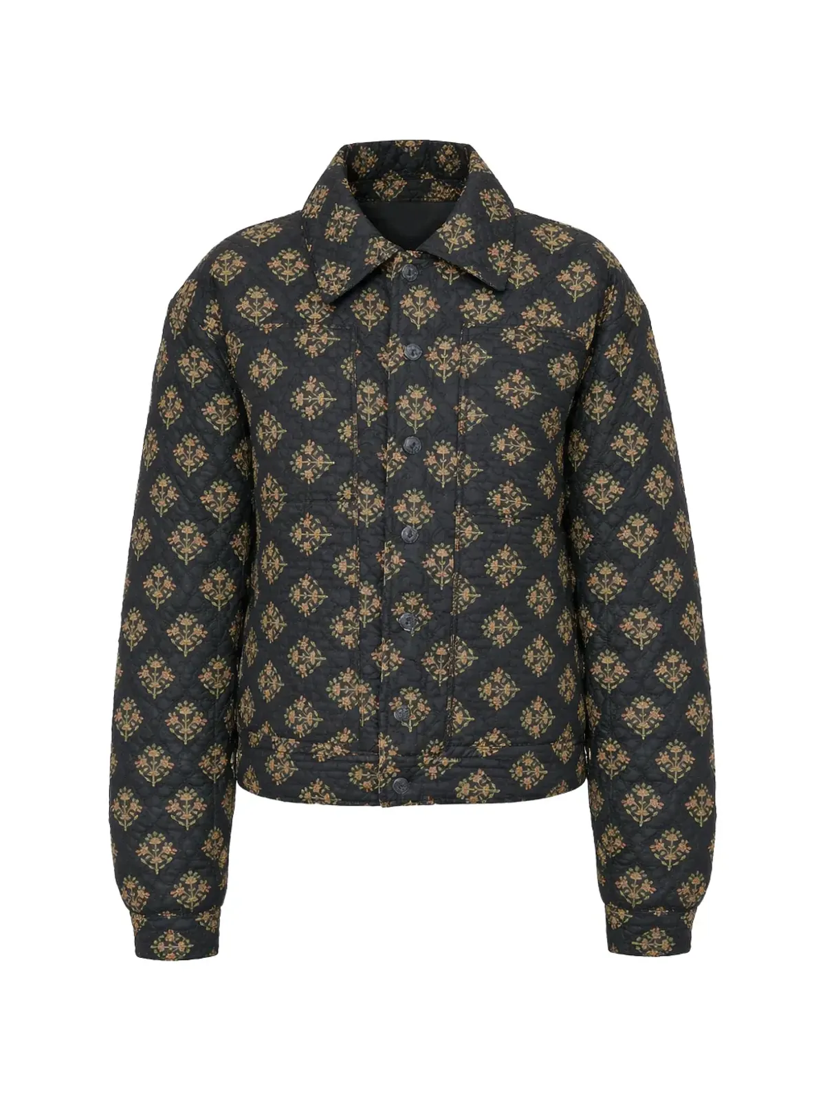 Antik Batik キルテッド花柄ジャケット - 画像1
