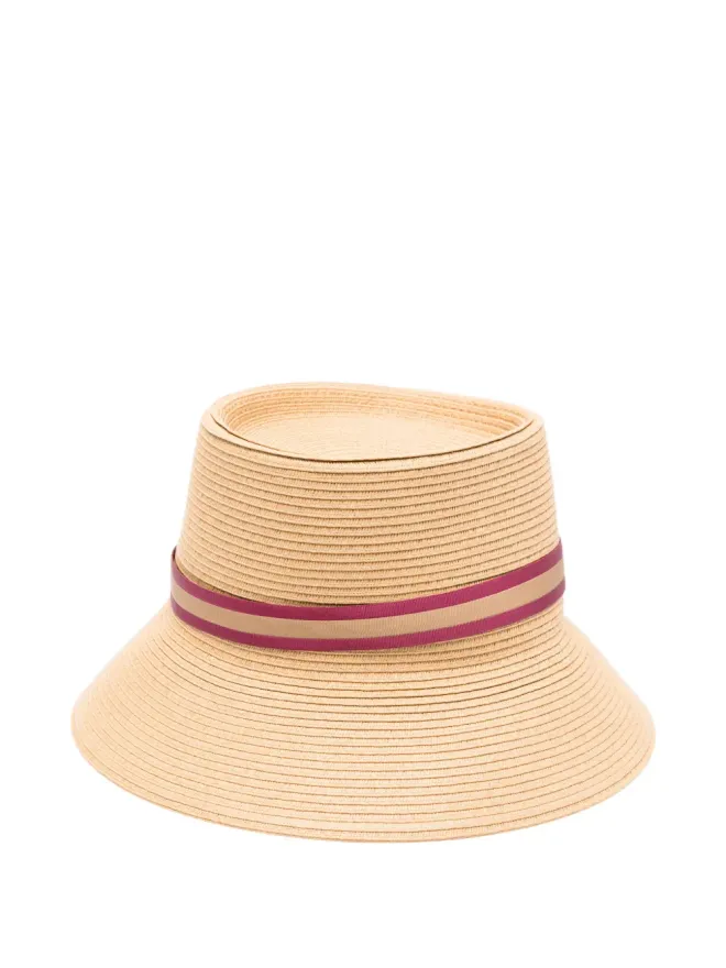 Borsalino Borsalino Beatrice braided ribbon hat - Neutralsの商品画像
