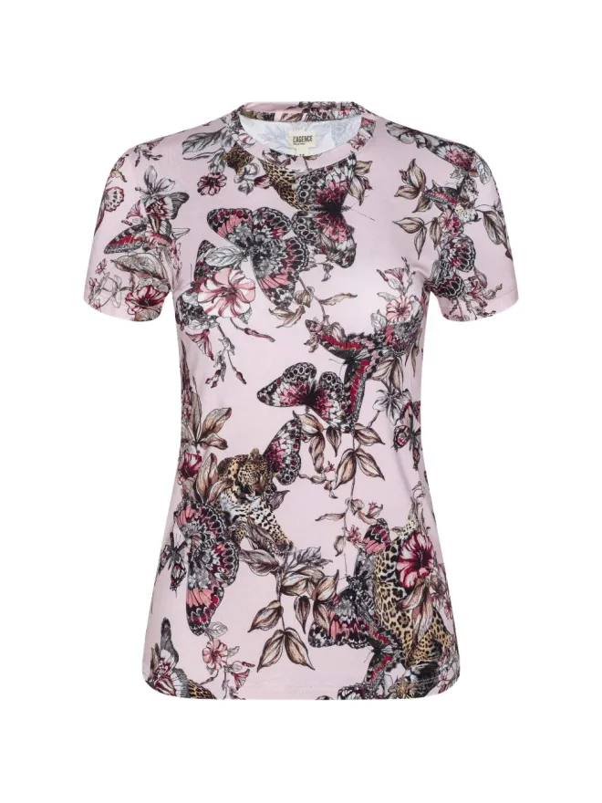 L'AGENCE L'Agence Ressi butterfly-print T-shirt - Pinkの商品画像