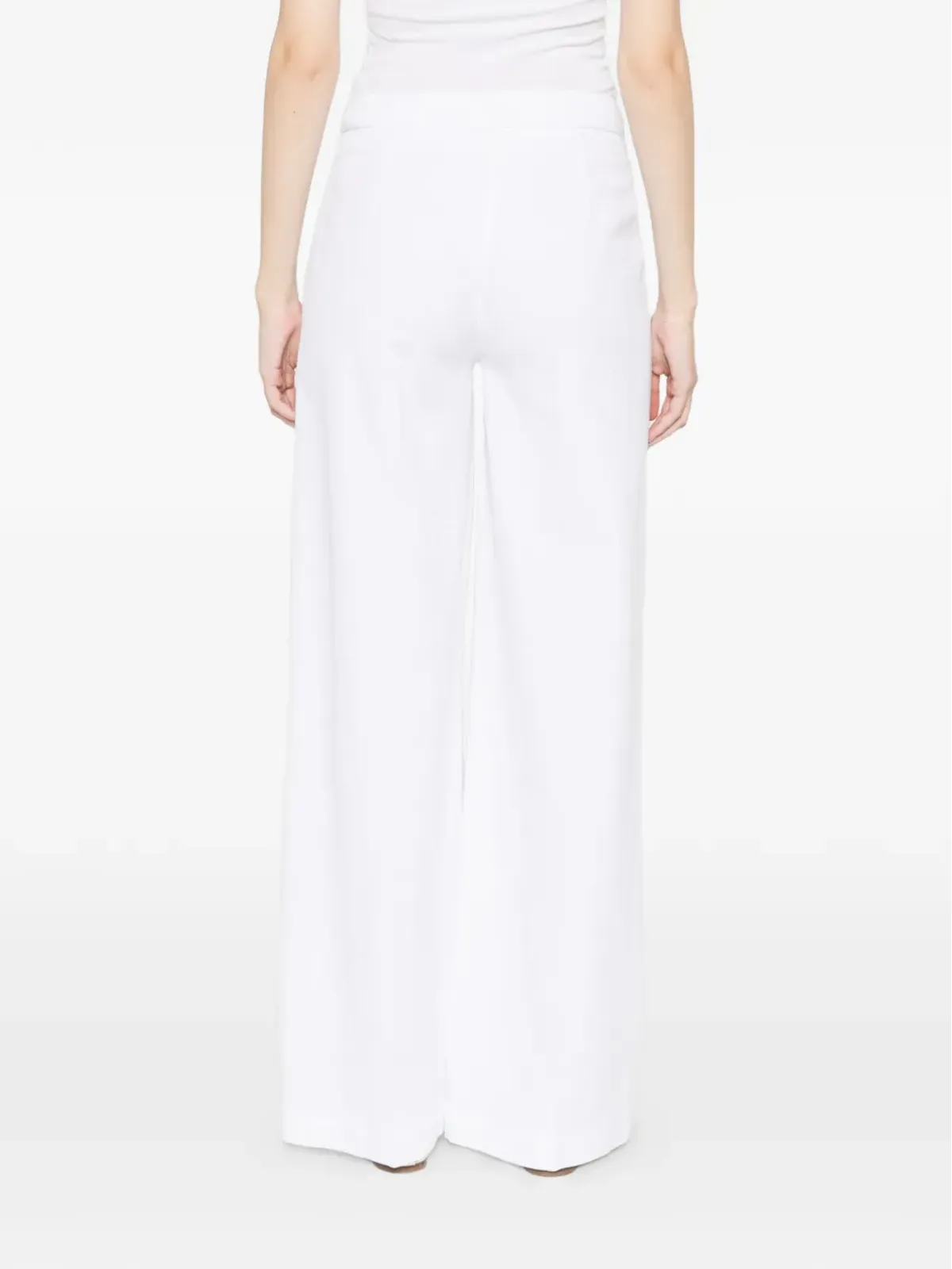 Via Masini 80 プレスド・クリース・パラッツォパンツ - White - 画像4