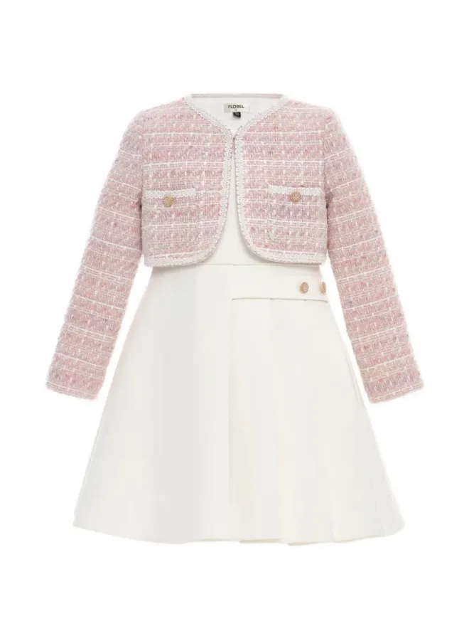 Dress & Fleur Dress & Fleur Florel pleated dress set - Neutralsの商品画像