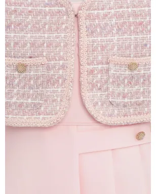 Dress & Fleur Florel ツイード装飾ドレスセット - Pink - サムネイル5